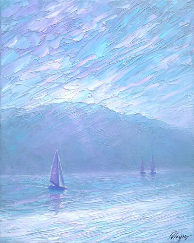 Crystalline Serenity van Dmitry Oleyn, Schilderij te koop op Singulart