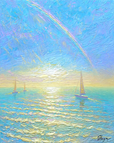 Rainbow Trail par Dmitry Oleyn, Peinture en vente sur Singulart