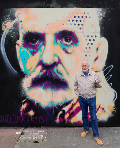 Gerry McWilliams Snr Mural van Michael Corr, Schilderij te koop op Singulart