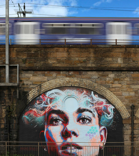 Yardworks Railway Arch Project Mural van Michael Corr, Schilderij te koop op Singulart