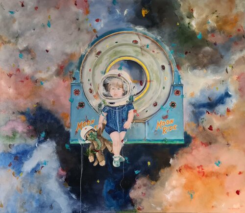 Moon Ride di Lena Applebaum, Pittura in vendita su Singulart