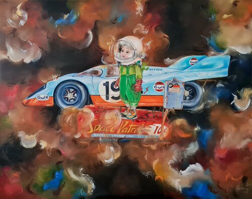 Race to Space van Lena Applebaum, Schilderij te koop op Singulart