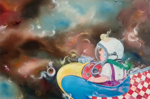 Space Watcher van Lena Applebaum, Schilderij te koop op Singulart