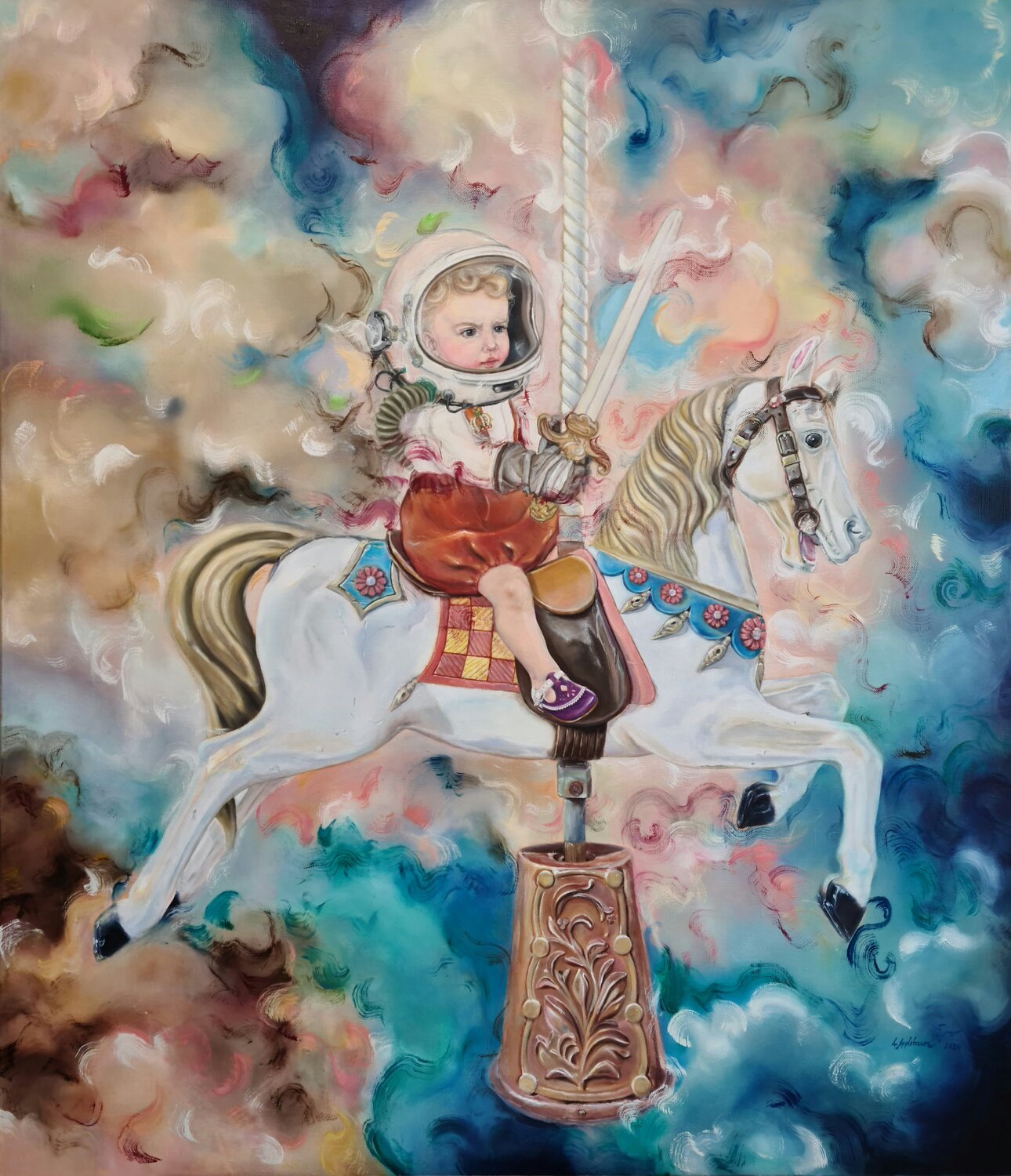 Rider Of The Apocalypse Lena Applebaum Originalgemälde zu verkaufen