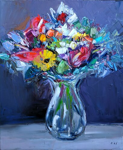 Vaso di fiori di Andrea Ortuño, Pittura in vendita su Singulart