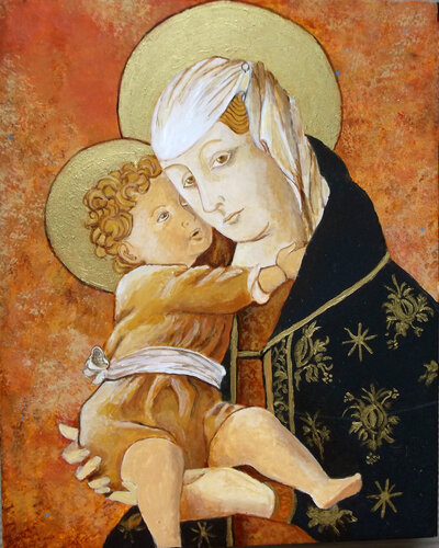 Madonna and Child de Lynn Mayes, Pintura a la venta en Singulart