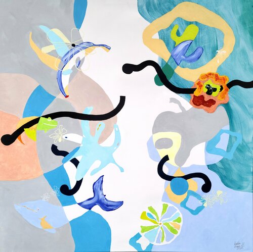 The Giant, the Sly and the Weed de Heather W. Ernst, Pintura a la venta en Singulart