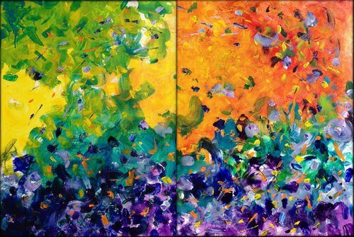 Not Miscable | Diptych de Heather W. Ernst, Pintura a la venta en Singulart