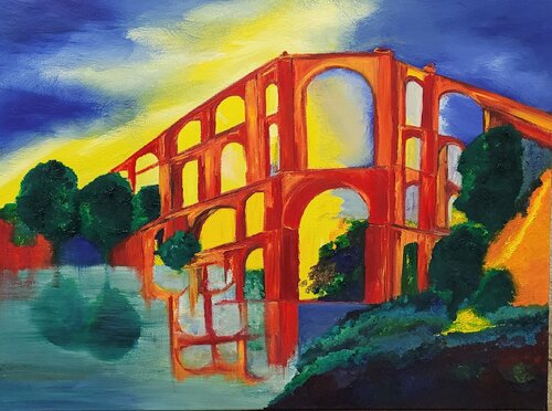 "Die Brücke" by Roger Ziereisen, Painting for Sale on Singulart