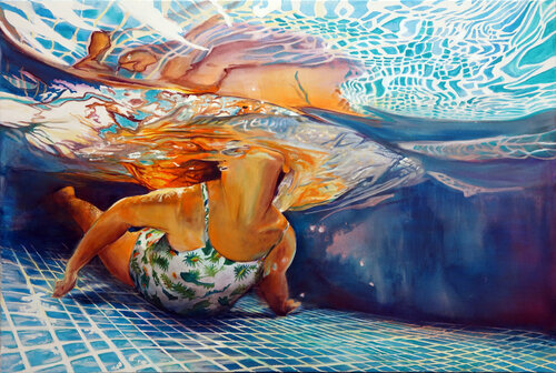 Bain estival flamboyant di Maude Ovize, Pittura in vendita su Singulart