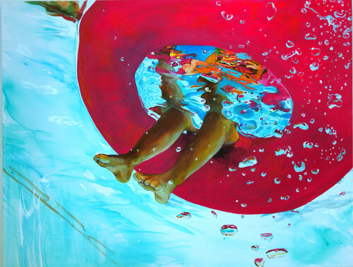 Jeux de bouée van Maude Ovize, Schilderij te koop op Singulart