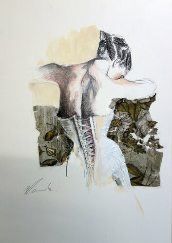 Le corset par Maude Ovize, Dessin en vente sur Singulart