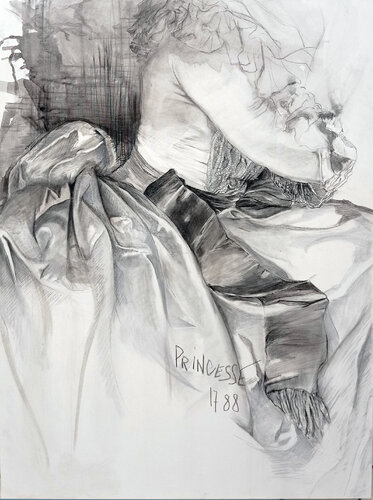 Princesse 1788 by Maude Ovize, 素描 for Sale on Singulart
