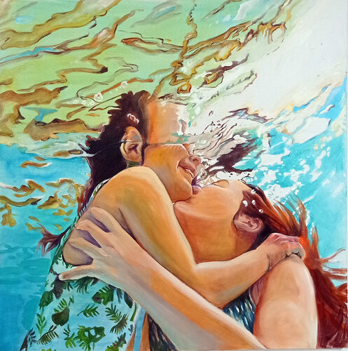 Le baiser 2 van Maude Ovize, Schilderij te koop op Singulart