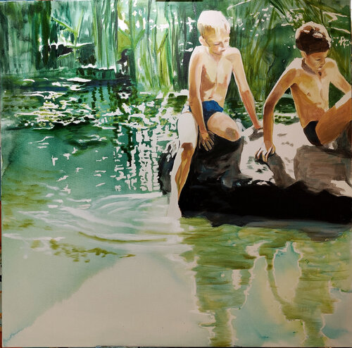 sweetness by Maude Ovize, 油畫 for Sale on Singulart