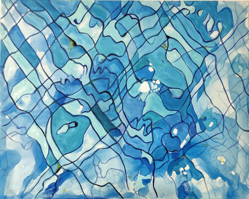 oasis aquatique 3 by Maude Ovize, 회화 for Sale on Singulart