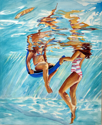 Eclaboussé d'eau et de lumière by Maude Ovize, Painting for Sale on Singulart