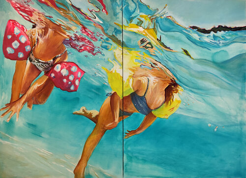 Complicité d'été by Maude Ovize, Painting for Sale on Singulart