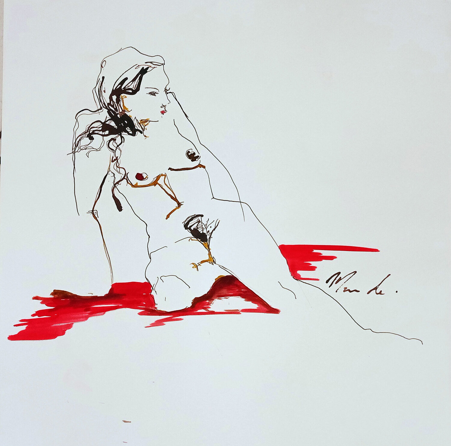 Nu assise Zora Maude Ovize