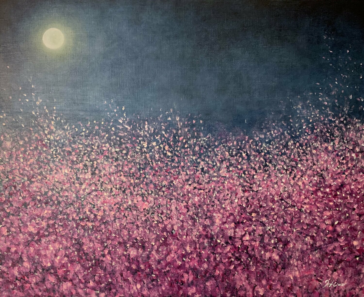 「少年の日」　油彩画　Hiro art MO-MO」 油絵・キャンバス｜W4号（666×242mm） 