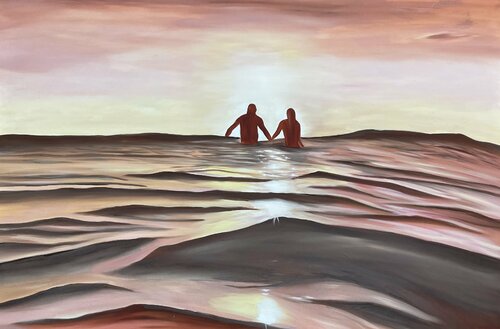 You, me and the sea van Alanah Jarvis, Schilderij te koop op Singulart
