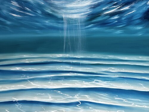 Ocean Swims de Alanah Jarvis, Pintura a la venta en Singulart