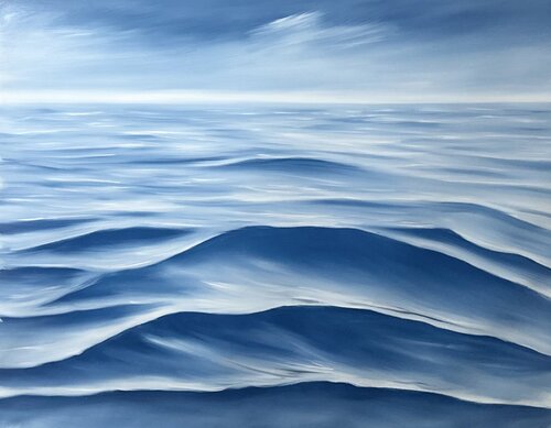 Infinite Blue de Alanah Jarvis, Pintura a la venta en Singulart