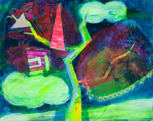 Reflections on Meditation: The Clouds van Eunice Kim, Schilderij te koop op Singulart