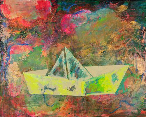 Reflections on Meditation: The Ship van Eunice Kim, Schilderij te koop op Singulart