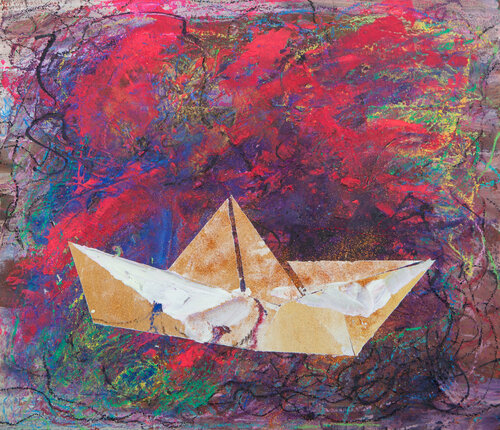 Reflections on Meditation: The Ship di Eunice Kim, Pittura in vendita su Singulart