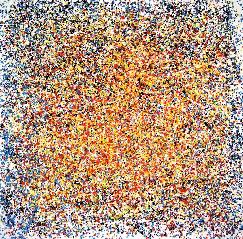 Abstrakt Farbenspiel Punkte by Udo von Gelden, Painting for Sale on Singulart