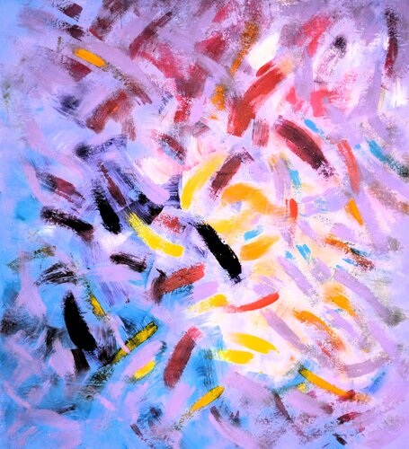 Abstrakt Farbenspiel Nr. 102 von Udo von Gelden, Malerei kaufen auf Singulart