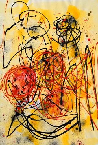 Abstrakt Blumen van Udo von Gelden, Schilderij te koop op Singulart