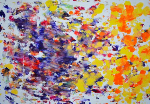 Abstrakt Farbenspiel Nr. 9 von Udo von Gelden, Malerei kaufen auf Singulart