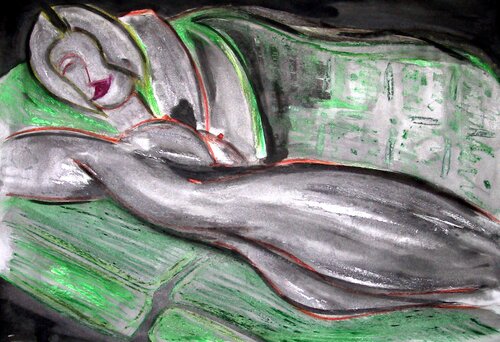 Akt liegende Frau by Udo von Gelden, Painting for Sale on Singulart