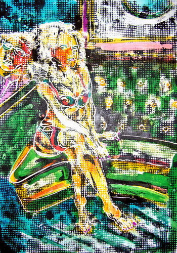 Jazz Club by Udo von Gelden, Painting for Sale on Singulart