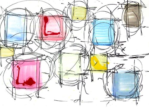Abstrakt Farbenspiel van Udo von Gelden, Schilderij te koop op Singulart