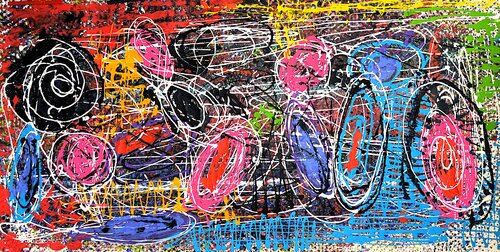 Abstrakt Farbenspiel van Udo von Gelden, Schilderij te koop op Singulart