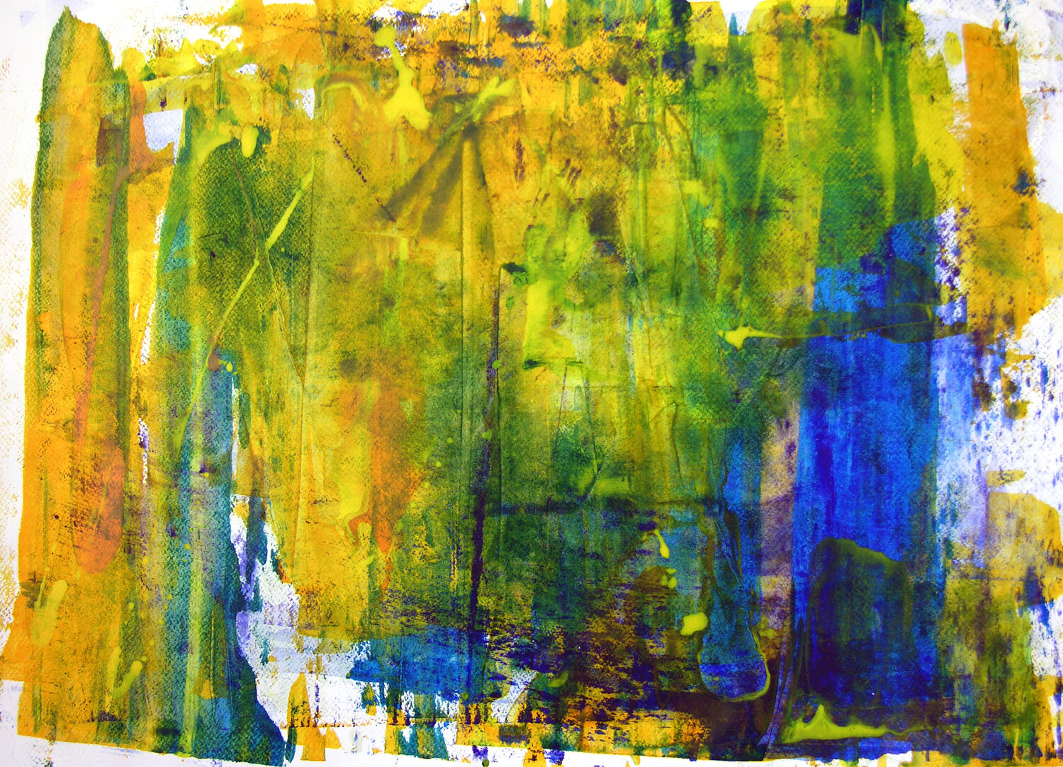 Abstract Blau Gelb Udo von Gelden