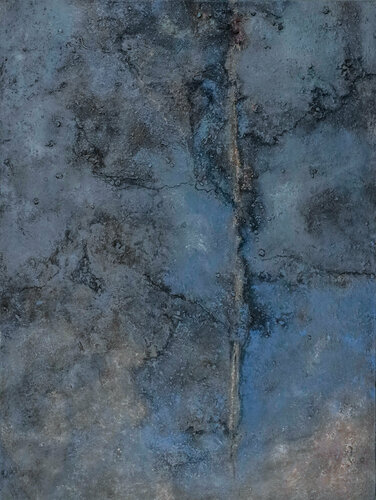 Das stille Blau zerfallener Himmel (R.M. Rilke) van Petra Knauer, Schilderij te koop op Singulart