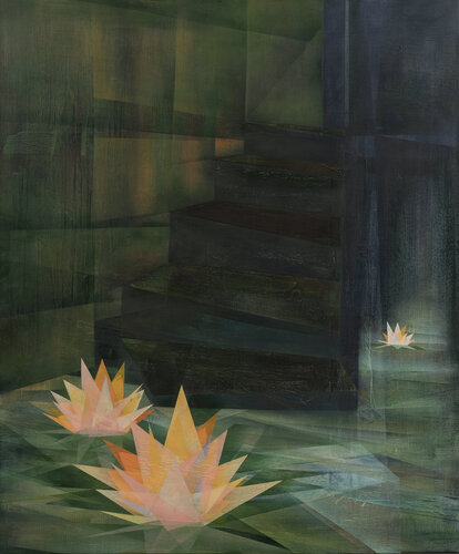 Seerosen IV von Peter Knauer, Malerei kaufen auf Singulart