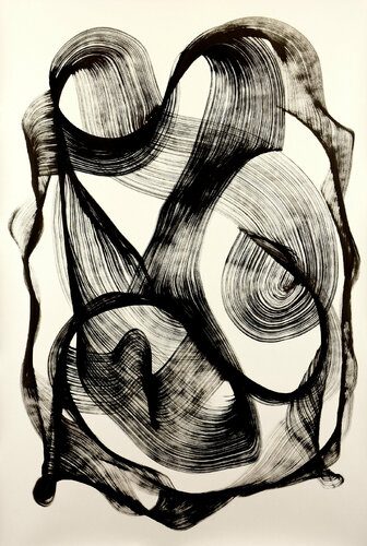 Enigmatic Flow V22 van Alan Toledano, Werk op papier te koop op Singulart