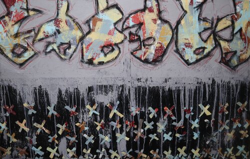 UPSIDE DOWN... Slipping toward refusal by Benoît Tremblay,, Painting for Sale on Singulart