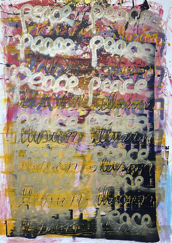 Peace=Illusion? di Eren Ögüt, Pittura in vendita su Singulart
