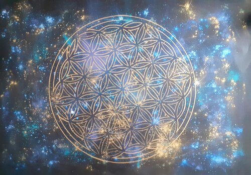 cosmic flower of life van Ivana Brazdova, Schilderij te koop op Singulart