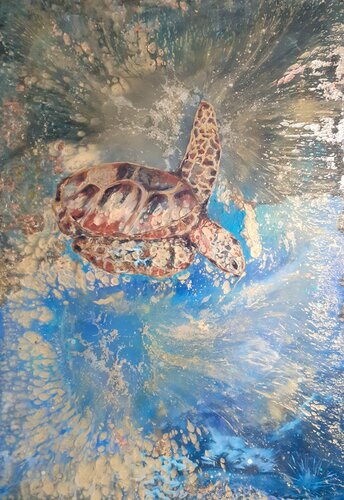 Turtle van Ivana Brazdova, Schilderij te koop op Singulart
