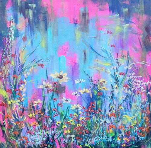 Meditation in the meadow von Ivana Brazdova, Malerei kaufen auf Singulart