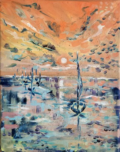 Sunset II van Ivana Brazdova, Schilderij te koop op Singulart