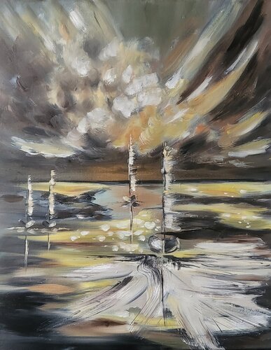 Magic night van Ivana Brazdova, Schilderij te koop op Singulart
