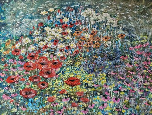 Symphony of summer meadow van Ivana Brazdova, Schilderij te koop op Singulart